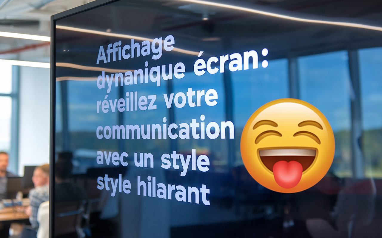 Affichage dynamique écran : réveillez votre communication avec un style hilarant