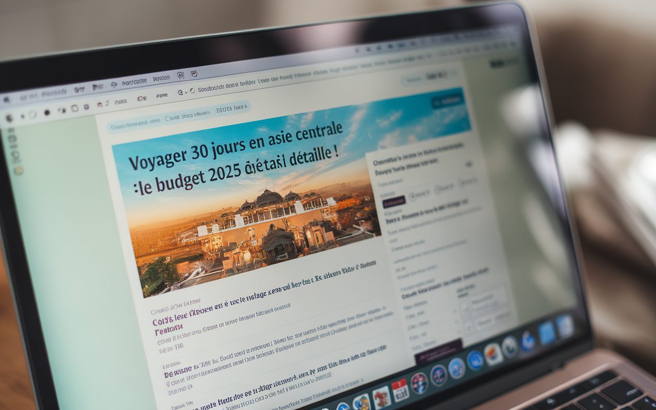 Voyager 30 jours en Asie centrale : le budget 2025 détaillé !